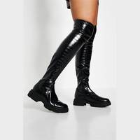 I Saw It First Women's Leather Thigh High Boots