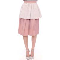 Spartoo Women's Pink Pleated Skirts