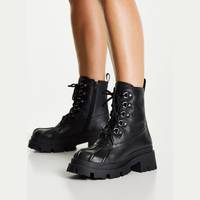 ASOS DESIGN Women's Black Lace Up Boots
