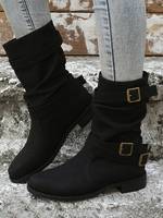 Milanoo Women's Calf Leather Boots