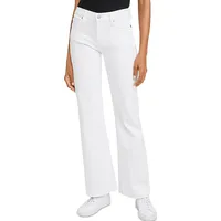 7 For All Mankind Women's White High Waisted Jeans