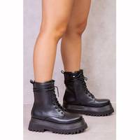 Secret Sales Women's Black Platform Boots