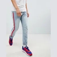 boohooMAN Men's Light Blue Jeans