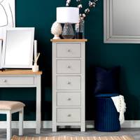 Chiltern Oak Furniture Grey Chest Of Drawers