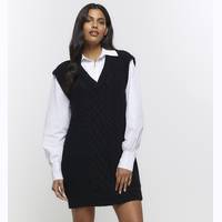 River Island Women's Cable Knit Jumper Dresses