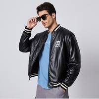 SHEIN Men's Leather Bomber Jackets