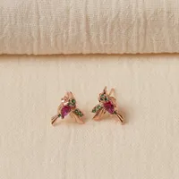 Elika Jewels Women's Rose Gold Earrings