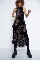 Warehouse Women's Black Tassel Dresses