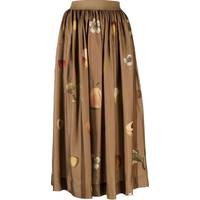 FARFETCH Women's Brown Pleated Skirts