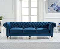 Mark Harris Furniture Blue Chesterfield Sofas