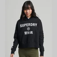 Superdry Women's Black Cropped Hoodies