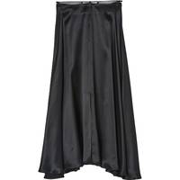 Wolf & Badger Women's Black Satin Skirts