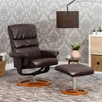 B&Q Brown Leather Recliner Chairs