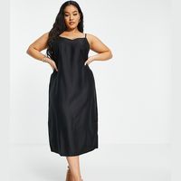 ASOS Curve Women's Black Midi Dresses