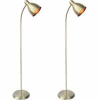 FIRST CHOICE LIGHTING Antique Brass Floor Lamp