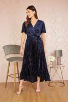 Debenhams Women's Blue Velvet Dresses