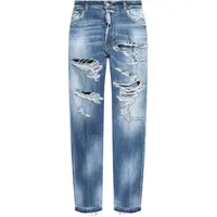 FARFETCH DSQUARED2 Women's Blue Ripped Jeans