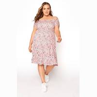 Yours Clothing Women's Pink Floral Dresses