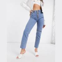 ASOS Ripped Mom Jeans for Women