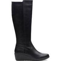 Clarks Women's Black Leather Boots
