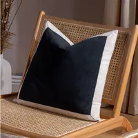 Feather & Black Velvet Cushions