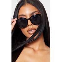 PrettyLittleThing Women's Black Cat Eye Sunglasses