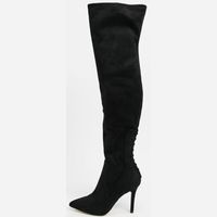 ALDO Shoes Women's Black Leather Knee High Boots