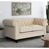 B&Q Leather Chesterfield Sofas