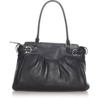 Salvatore Ferragamo Women's Black Leather Tote Bags