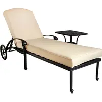Charles Bentley Sun Loungers With Wheels