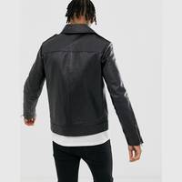 ASOS DESIGN Men's Black Leather Jackets