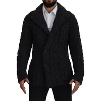 Secret Sales Dolce and Gabbana Men's Black Wool Coats