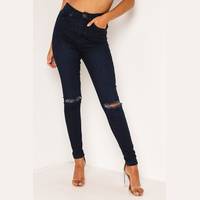 LASULA Women's Blue Ripped Jeans