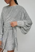 Warehouse Women's Silver Sequin Dresses