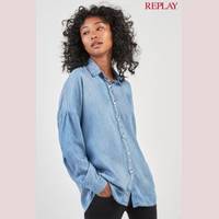 replay denim shirt womens