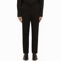 The Double F Men's Black Wool Trousers