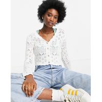 Monki Women's Cream Knitted Cardigans