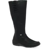 Rieker Women's Black Leather Knee High Boots