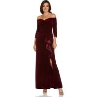 Adrianna Papell Women's Burgundy Velvet Dresses
