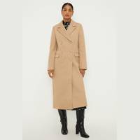 Dorothy Perkins Women's Camel Double-Breasted Coats
