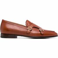 Scarosso Mens Brown Leather Shoes With Bucklet