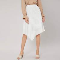 SHEIN Women's White Pleated Skirts