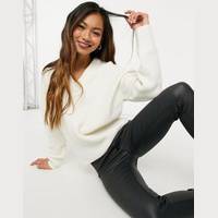 French Connection Women's White V Neck Jumpers