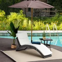 B&Q Black Rattan Sun Loungers