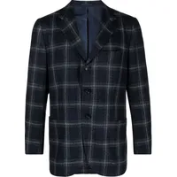 Kiton Men's Blue Check Suits