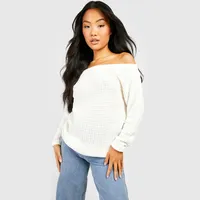 NASTY GAL Women's White Off The Shoulder Jumper