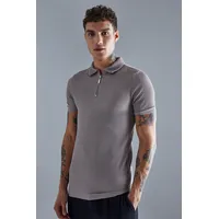 boohoo Men's Zip Polo Shirts