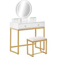 Canora Grey Dressing Tables With Mirror and Lights
