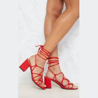 Pretty Little Thing Red Heels for Women