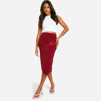 boohoo Women's Red Midi Skirts